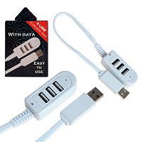 разветвитель usb h030 (хаб) делитель usb на 3 порта, длина 30см, концентратор usb  фото