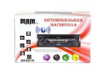 автомагнитола 1din mrm av3010 bt, lcd экран, пульт ду, fm радио, usb разъем, aps, 4*50 w, радиатор  фото