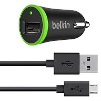 зу в прикуриватель на 1 гнездо usb + кабель belkin bc-2102 (набор)/200  фото