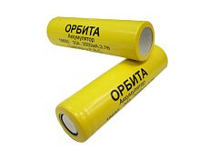 аккумулятор орбита 18650 (20a, 2000 mah, li-ion, 3,7v) батарейка 1шт.  фото