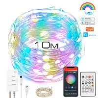 гирлянда led орбита ot-hos13 длина 10м (66 светодиодов rgb) 20 сценариев, умная гирлянда  фото