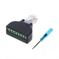 коннектор джек rj45, 8р8с разъем с клемной колодкой   фото