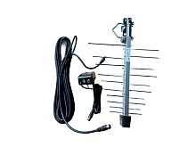 антенна тв внешняя уличная delta 20-e dx с блоком питания malkatech эфирная для dvb-t2 тв наружная  фото