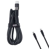 кабель type-c - type-c mrm pd85t шнур для телефона черный, 6a 60w, длина 1,2м  фото