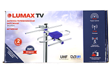 антенна lumax da2202a активная, 470-806 мгц, ку=20-21 дб, питание усилителя 5в, lte фильтр  фото