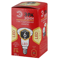 лампа светодиодная эра эко. рефлектор эра led smd r50-6w-827-e14 eco.  фото