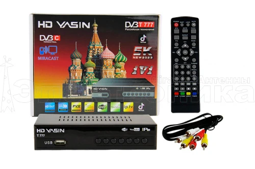 Цифровая приставка HD YASIN T8000/T777 КрПл эфирный DVB-T2, тв ресивер,тв бесплатно,тюнер,приёмник от магазина Электроника GA